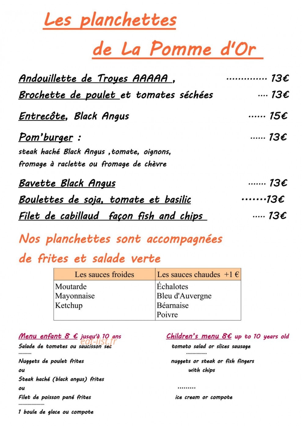 La Pomme d'Or — carte page 5