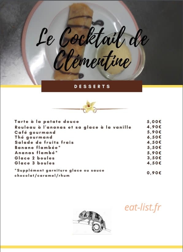 Le Cocktail de Clémentine — carte page 8