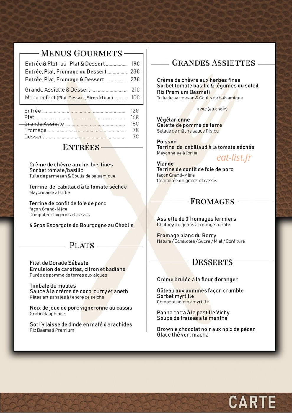Mille Et Une Feuilles — carte page 1