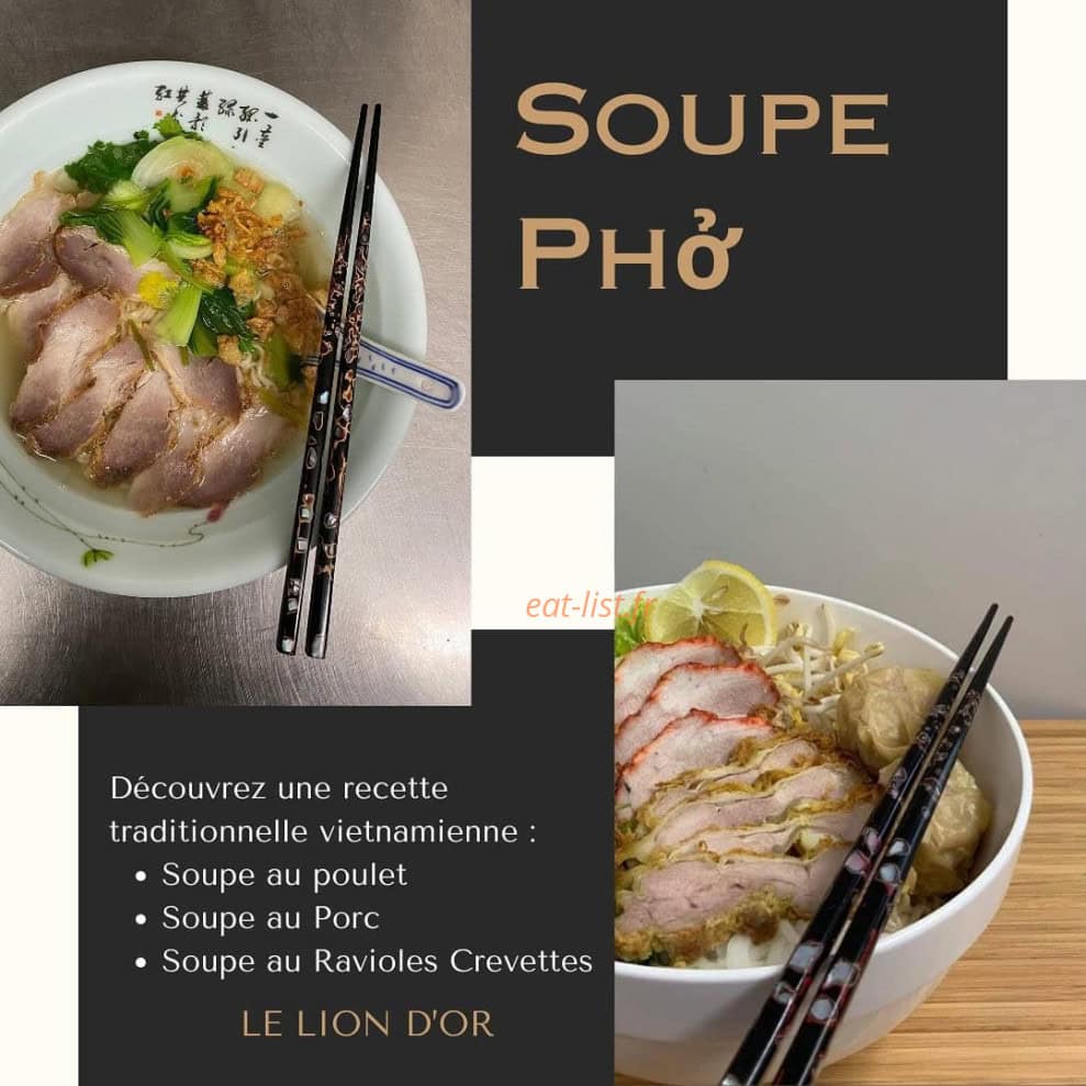 Carte et menu de Spécialité Vietnamienne à La Charite sur Loire — Les soupes