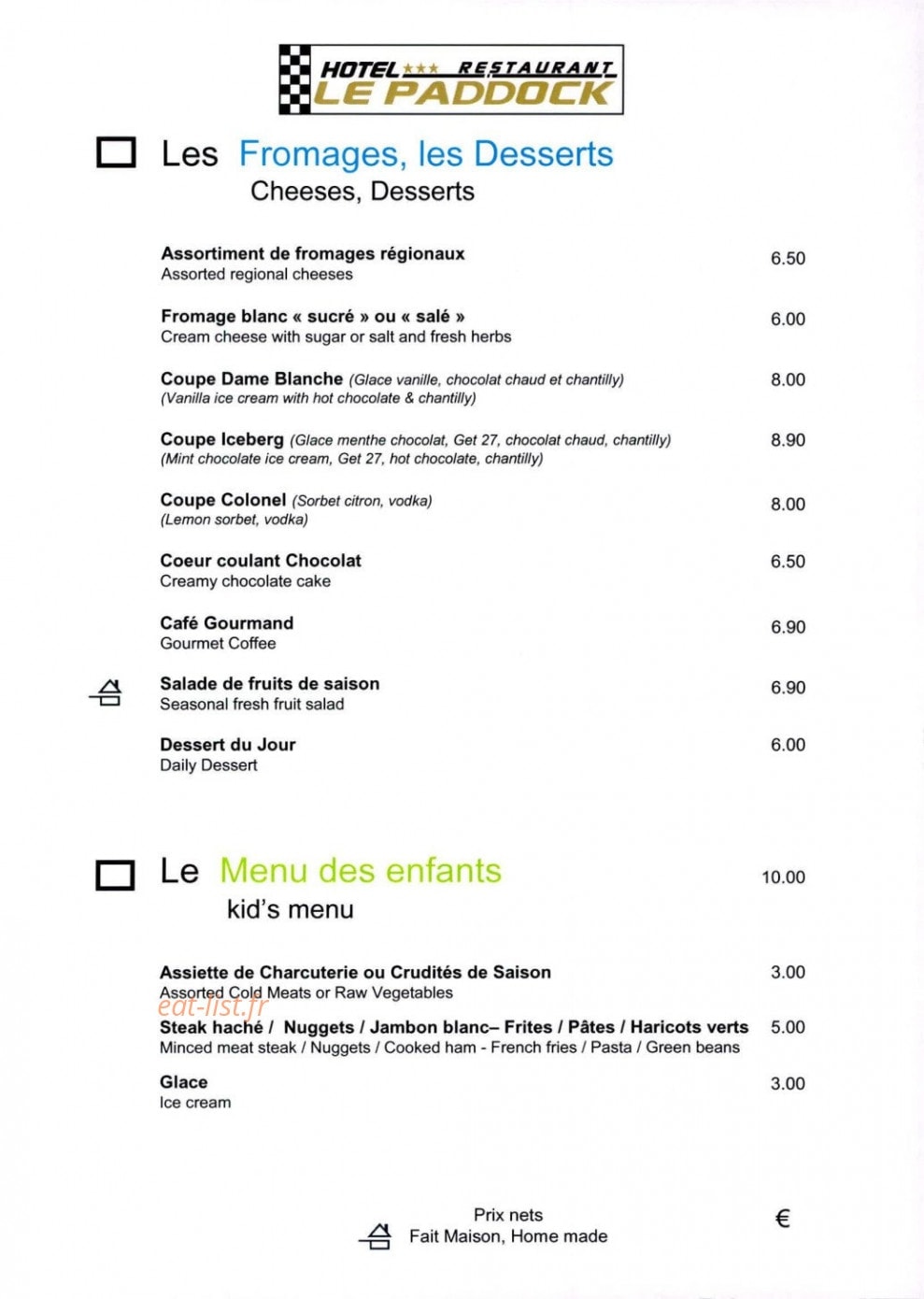 Le Paddock — carte page 3