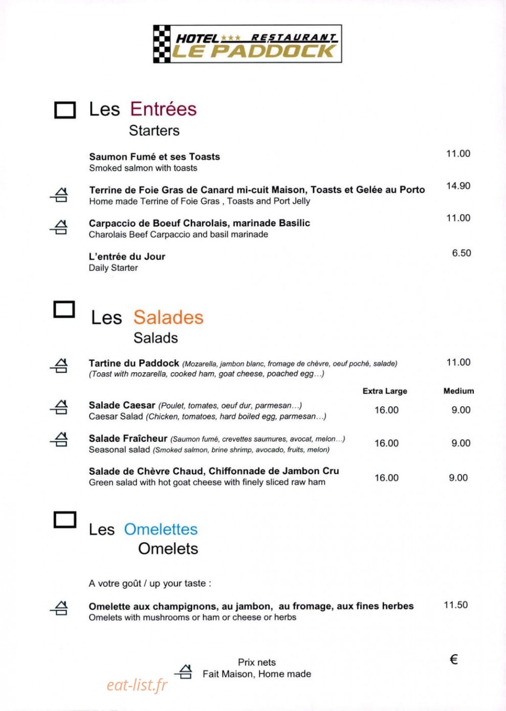 Le Paddock — carte page 1