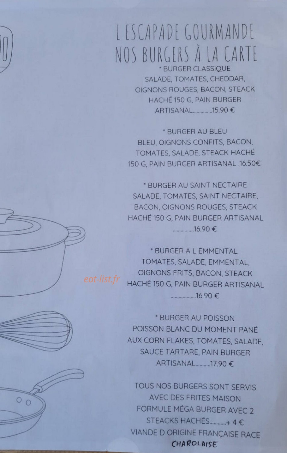 L'Escapade Gourmande — carte page 2