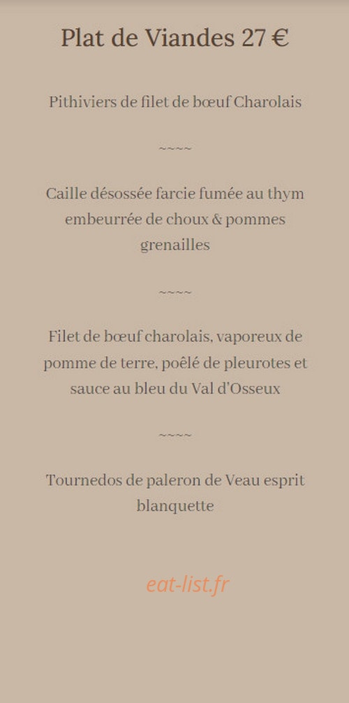L'Hostellerie de la Poste — carte page 2