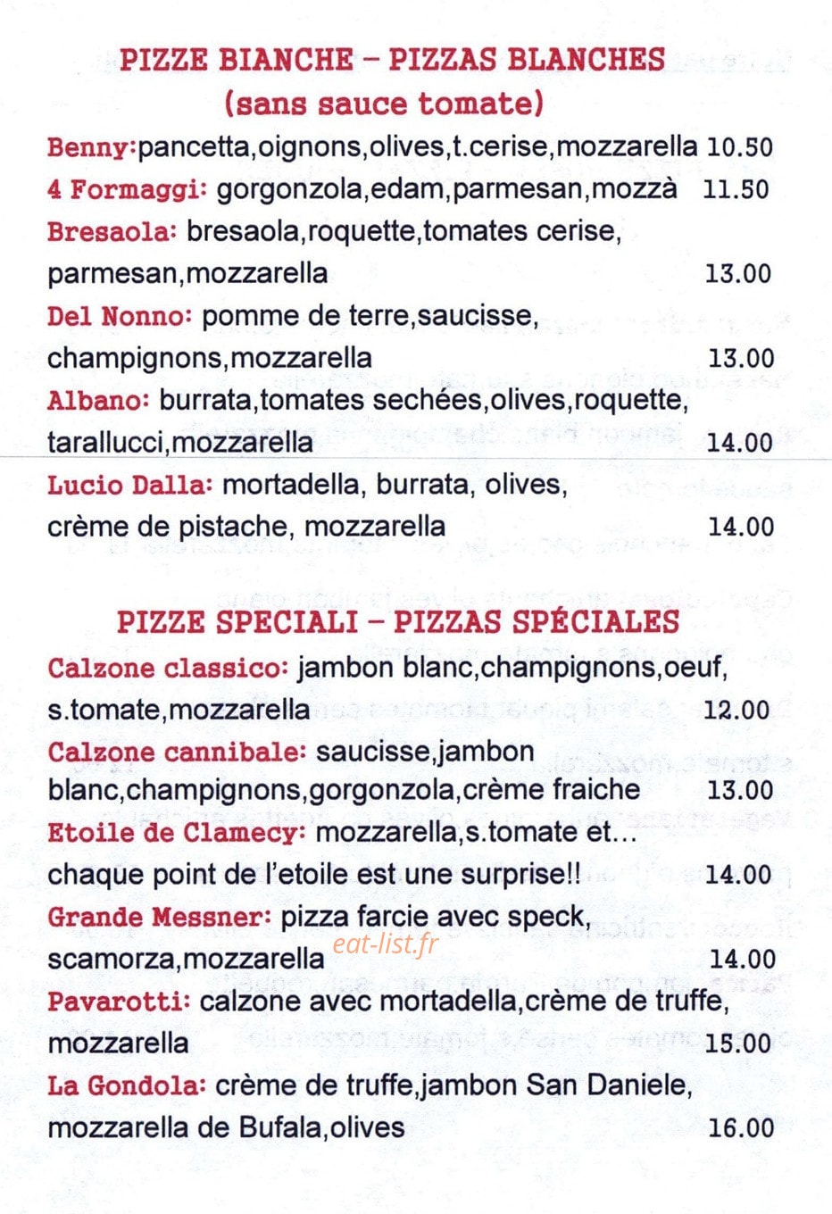 La gondola — carte page 2