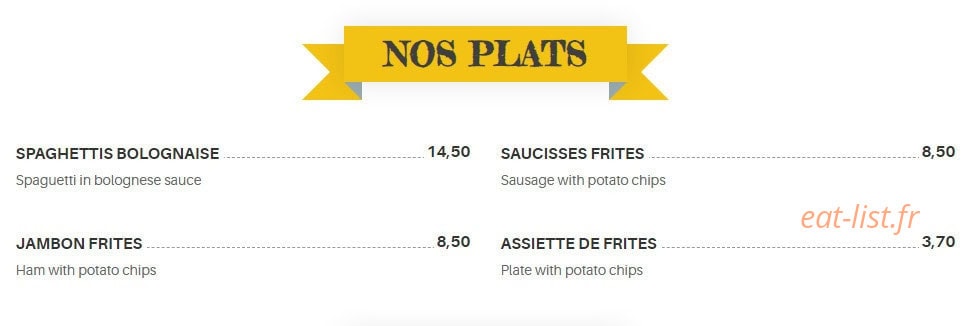 La Taverne — carte page 3
