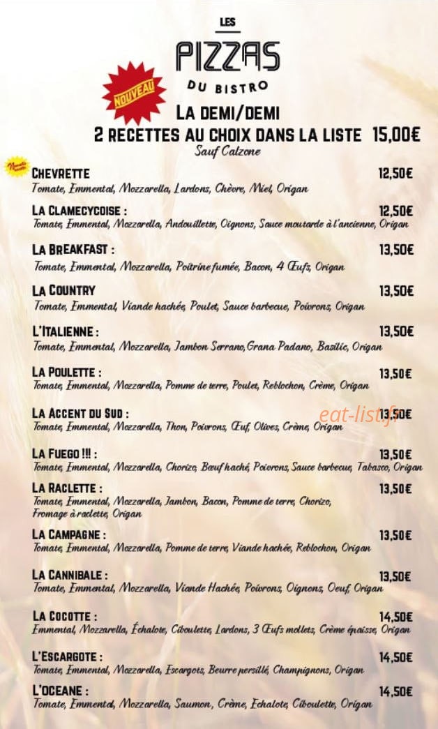 Le Bistro — carte page 5