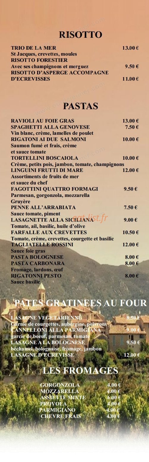 Pizzeria Calabria — carte page 4