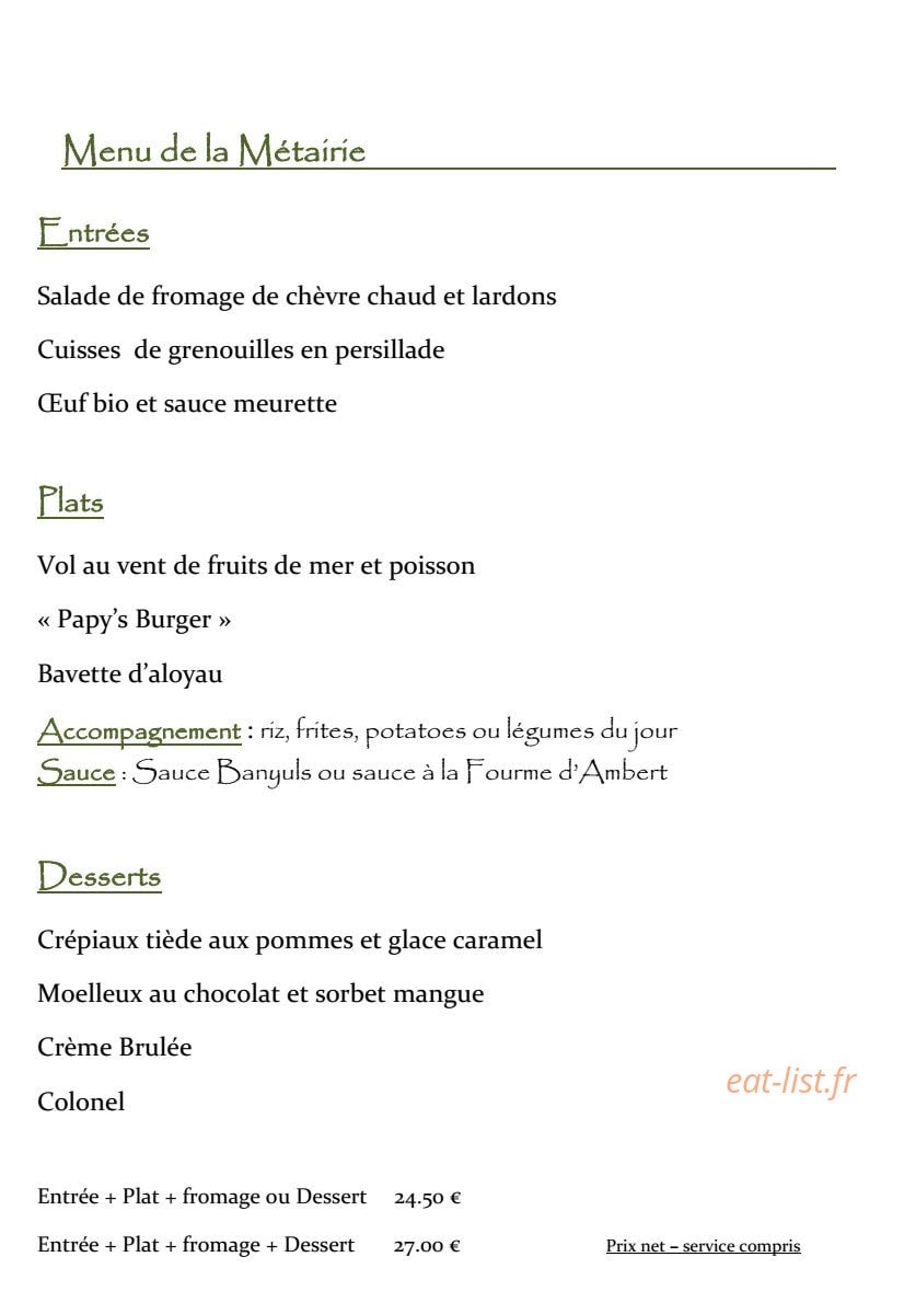 Le Papy's — carte page 3
