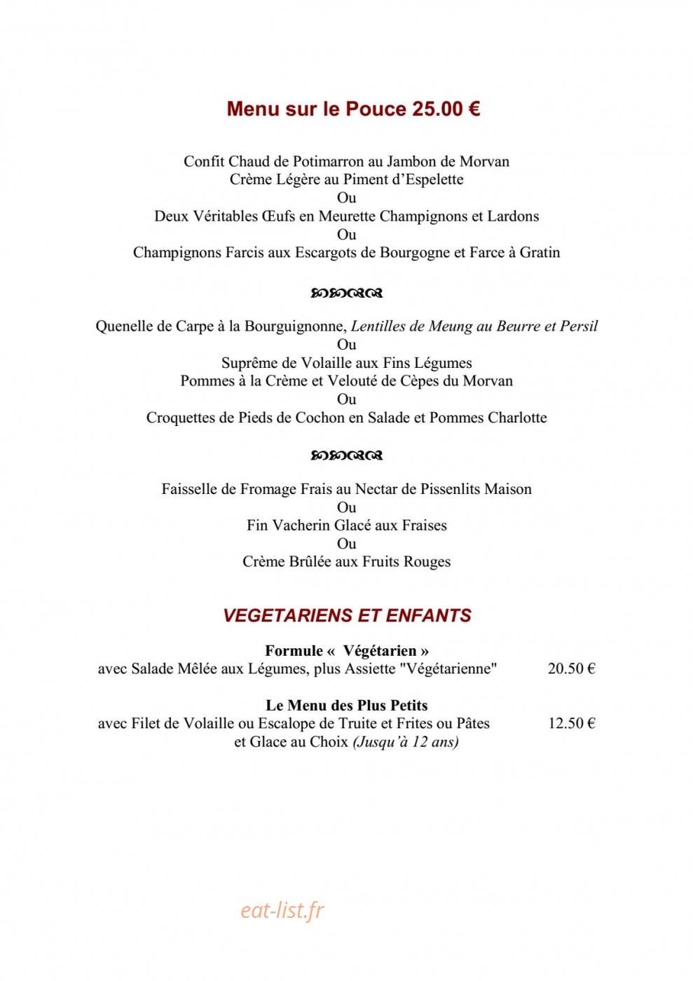 Le Cépage — carte page 1