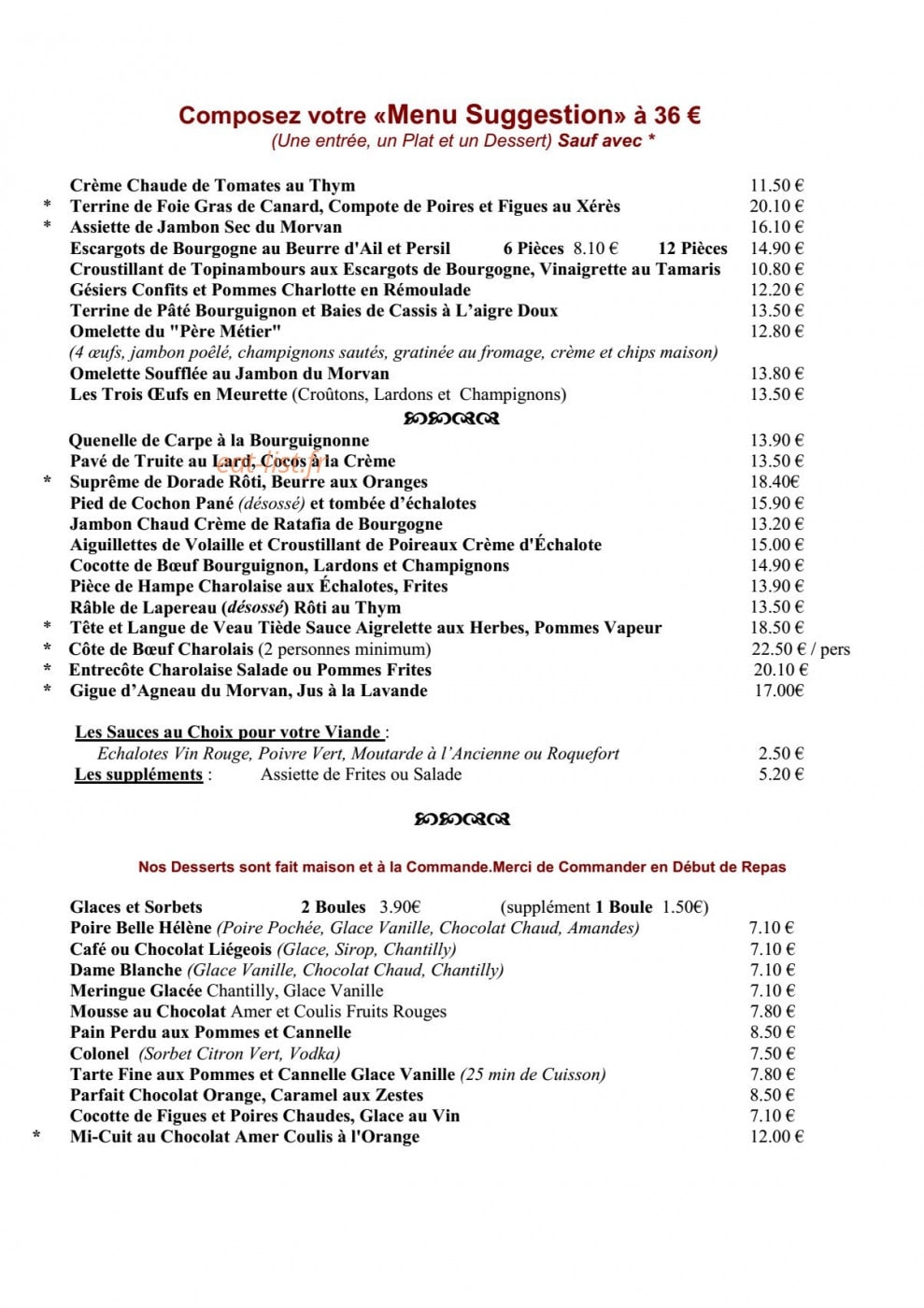 Le Cépage — carte page 2