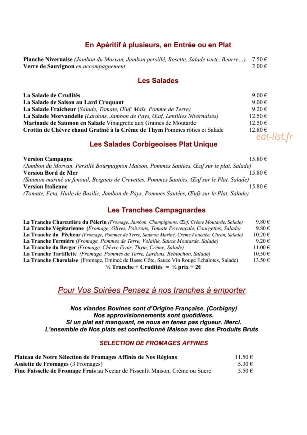 Le Cépage — carte page 3