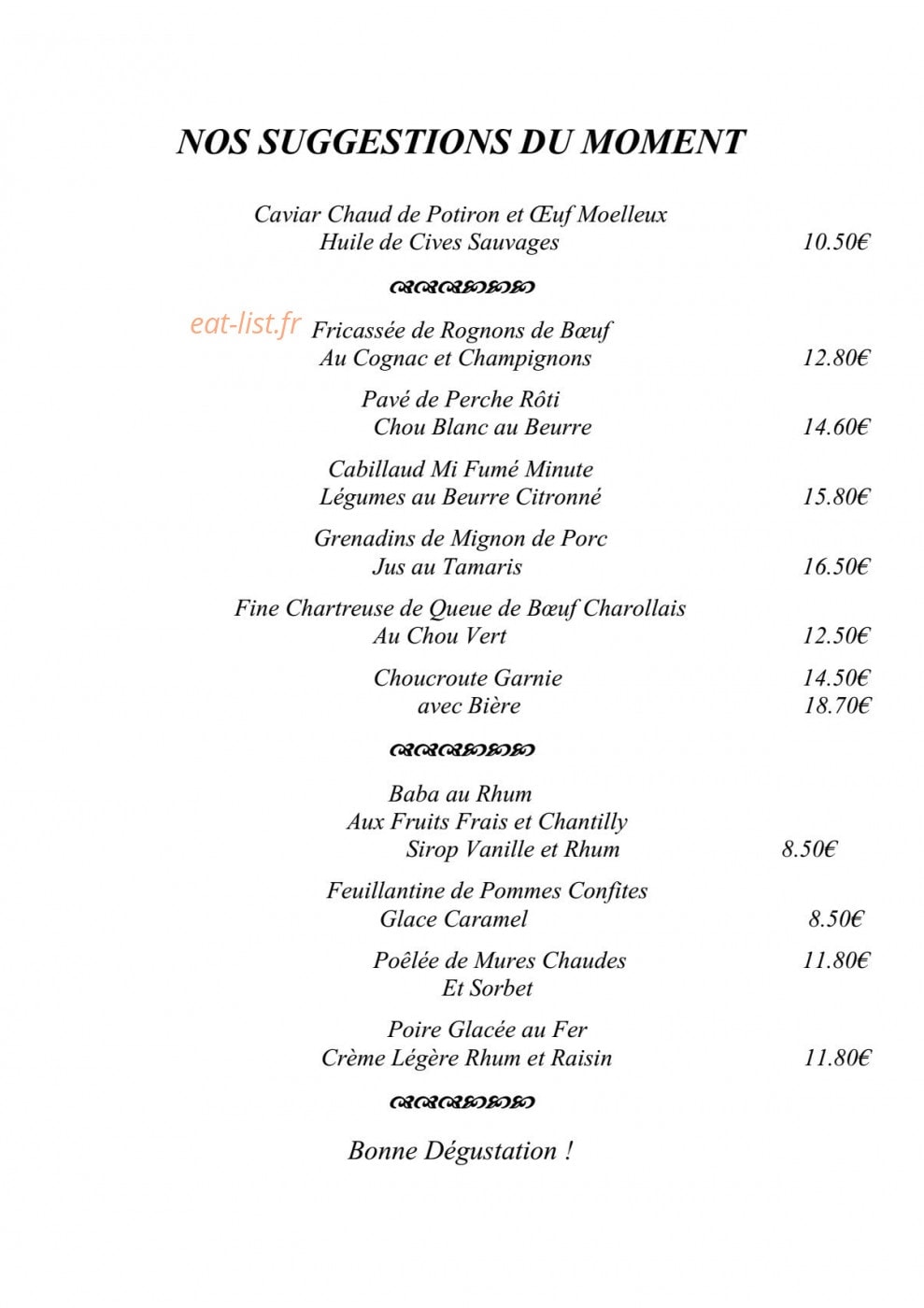 Le Cépage — carte page 5