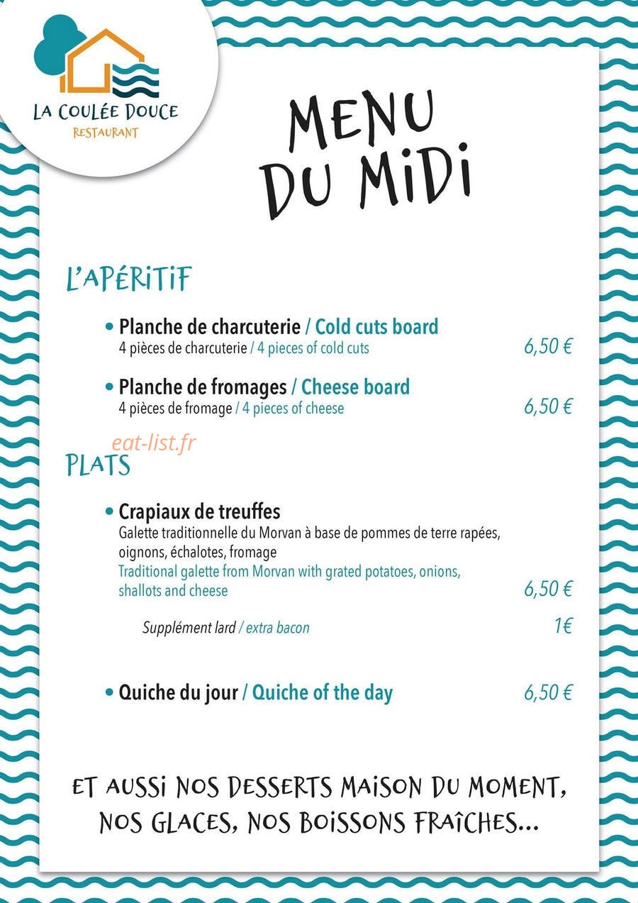 La Coulée Douce — carte page 2