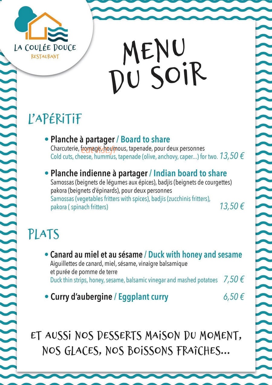 La Coulée Douce — carte page 1