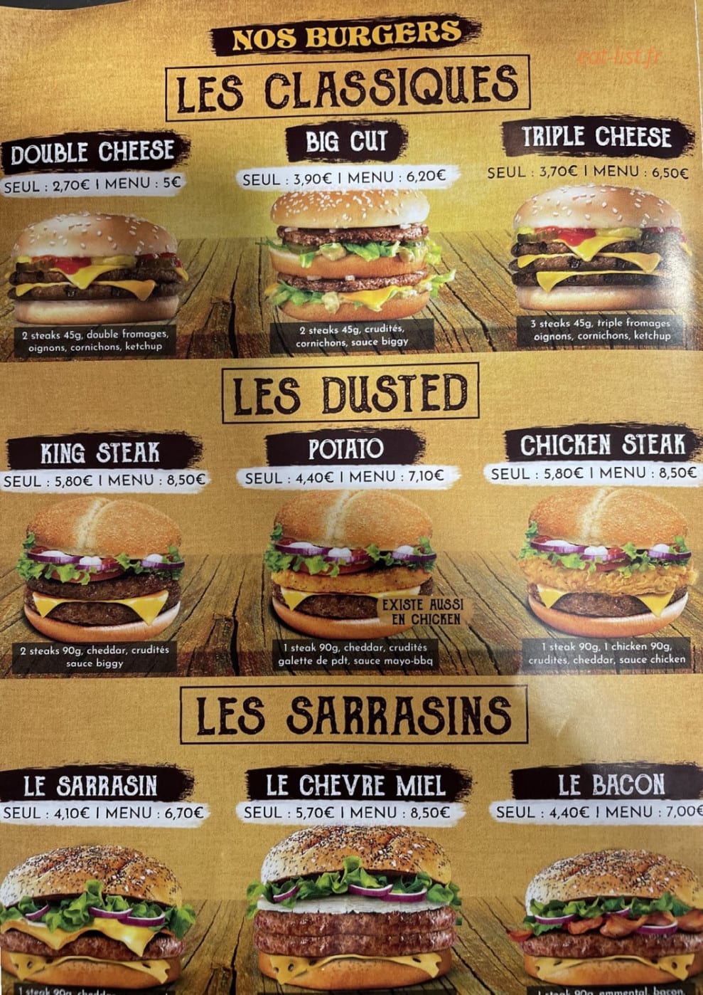 441 Food — carte page 1