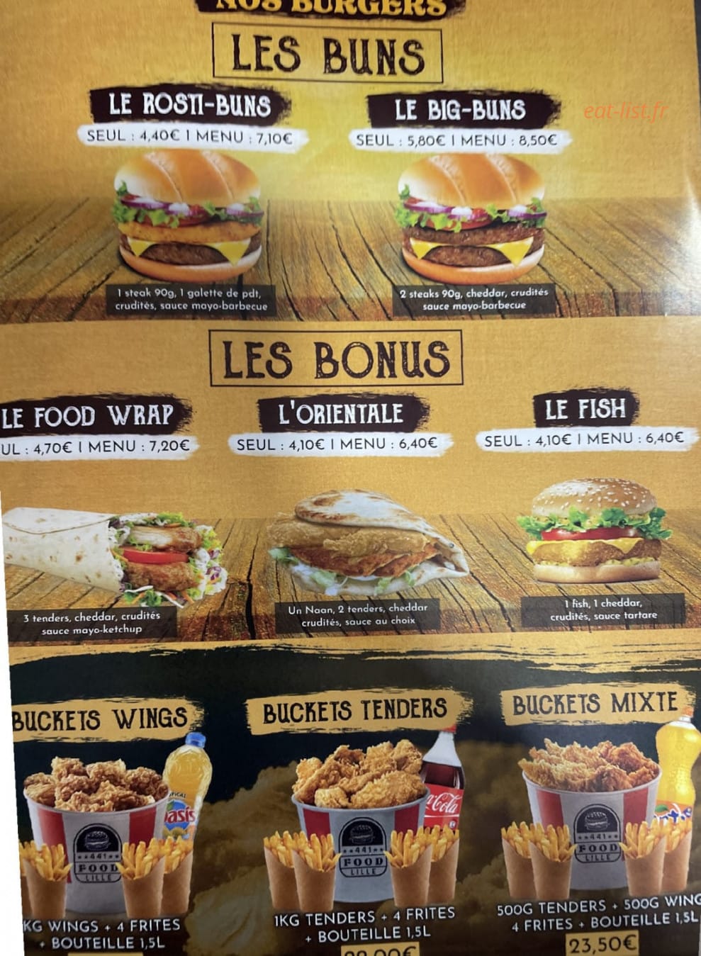 441 Food — carte page 2