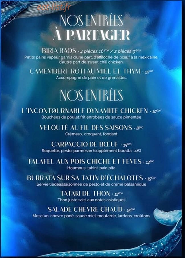 4U restaurant immersif — carte page 1