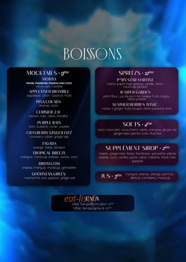 4U restaurant immersif — carte page 4