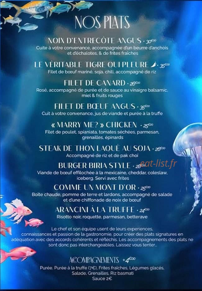 4U restaurant immersif — carte page 2