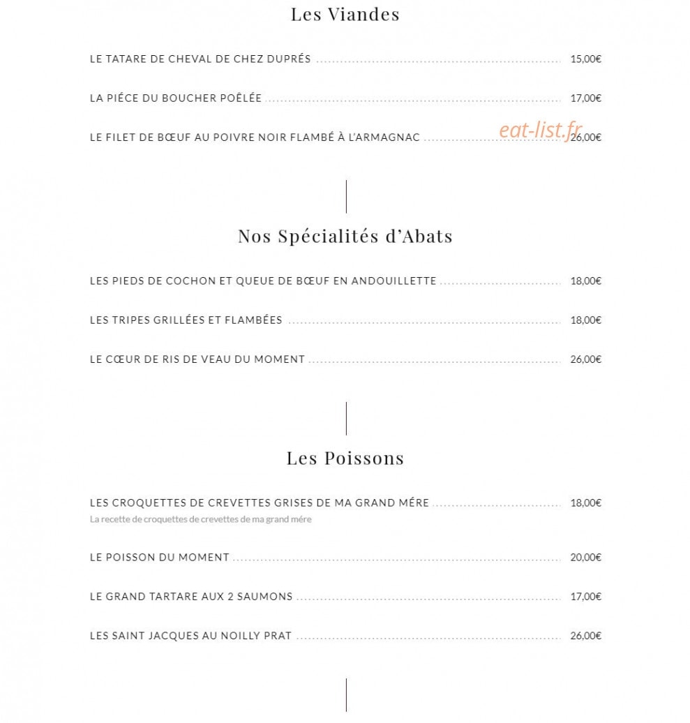 À Taaable — carte page 3