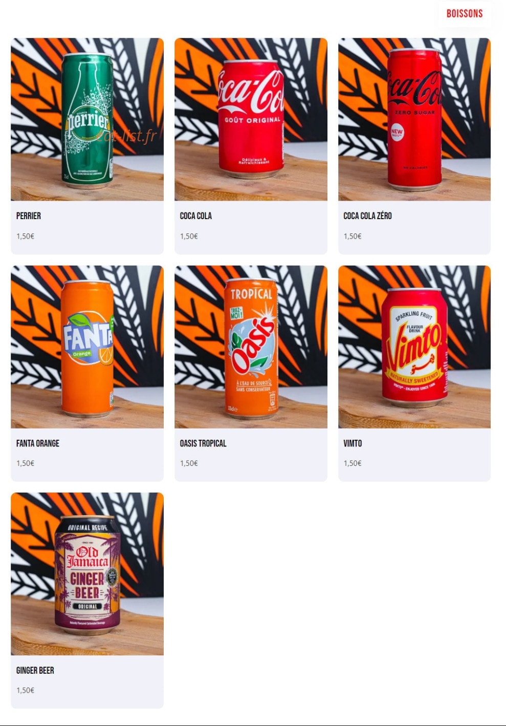 Afri Call Food — carte page 6