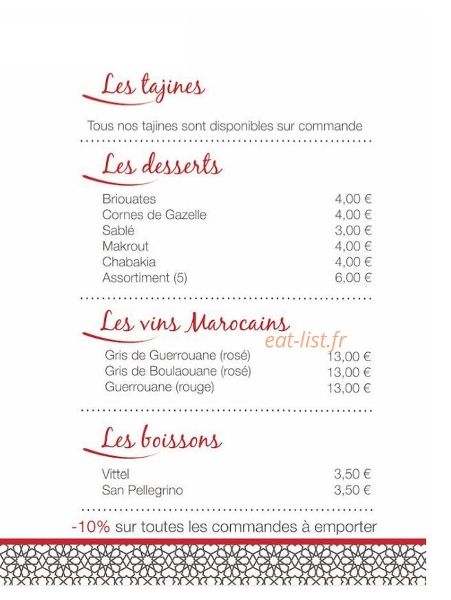 Allo Couscous — carte page 3