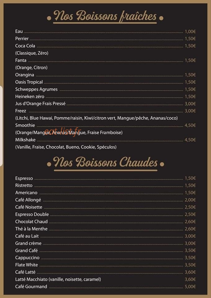Au Burger d'Or — carte page 4