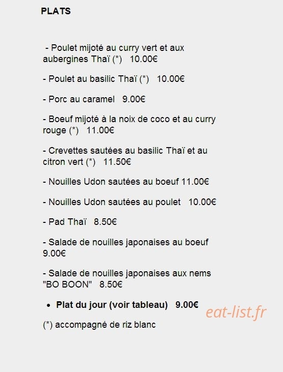 baan boon — carte page 2