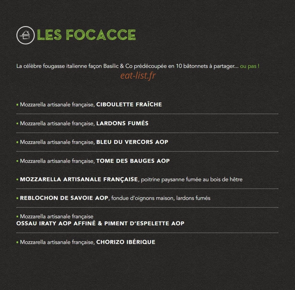 Basilic & Co — carte page 5