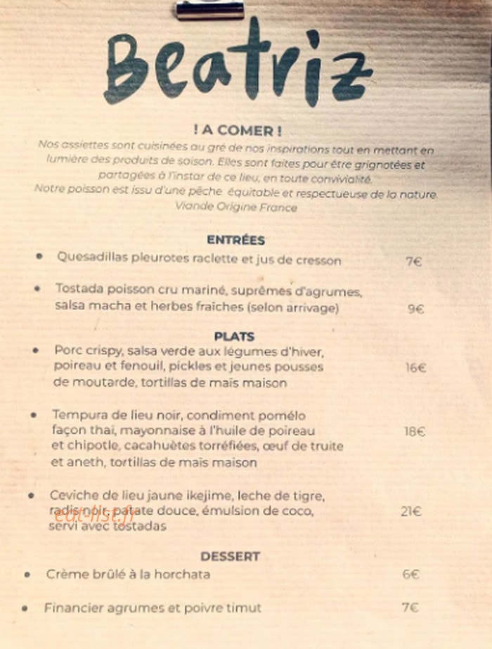 Beatriz — carte page 1
