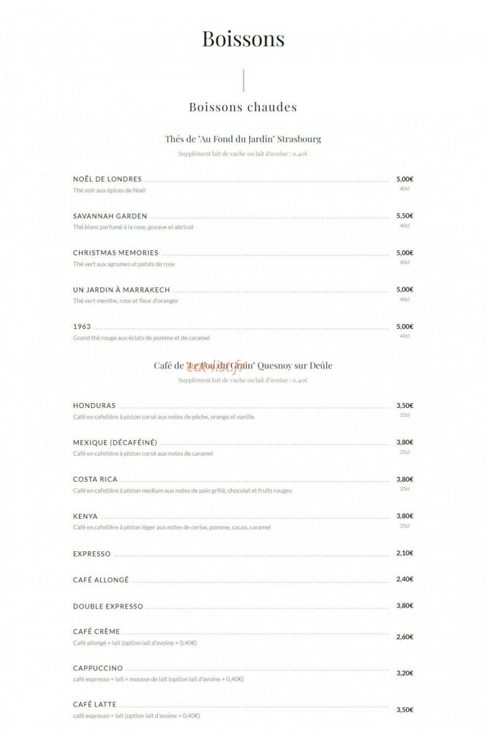 Bec à Sucre — carte page 2