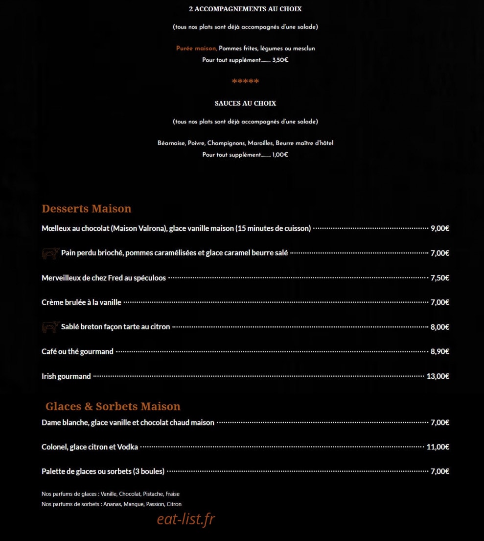 Beef — carte page 5