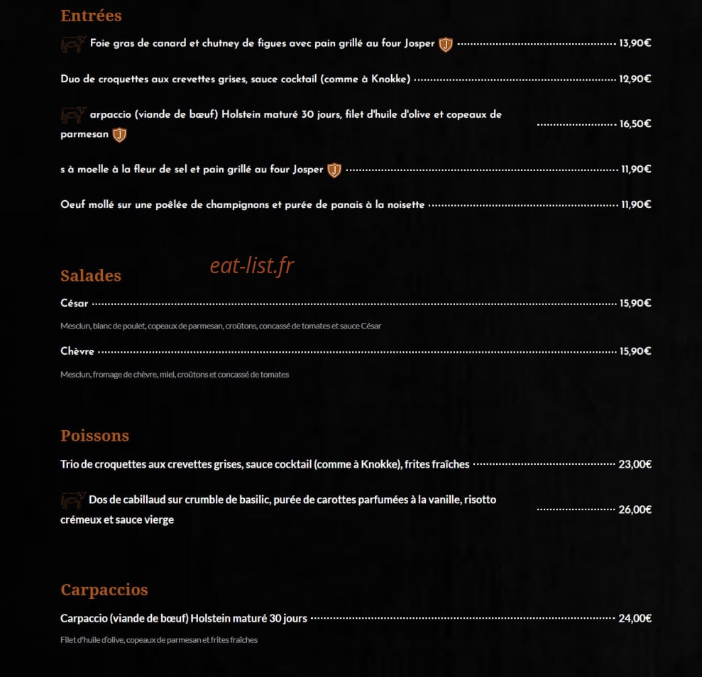 Beef — carte page 3