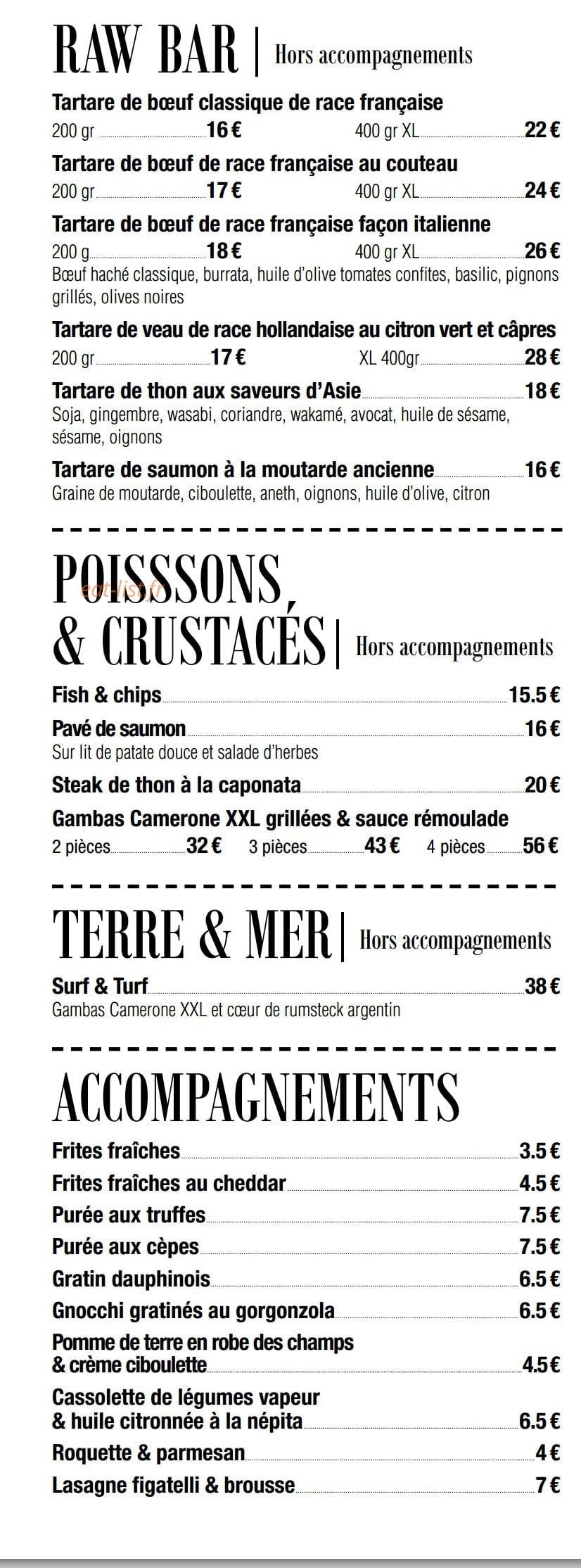 BeefHouse — carte page 5