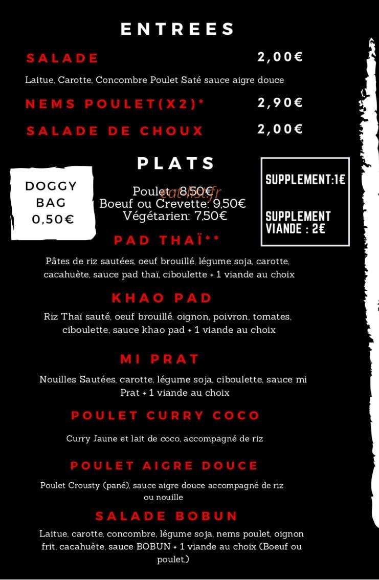 Bi Bim Bap — carte page 2