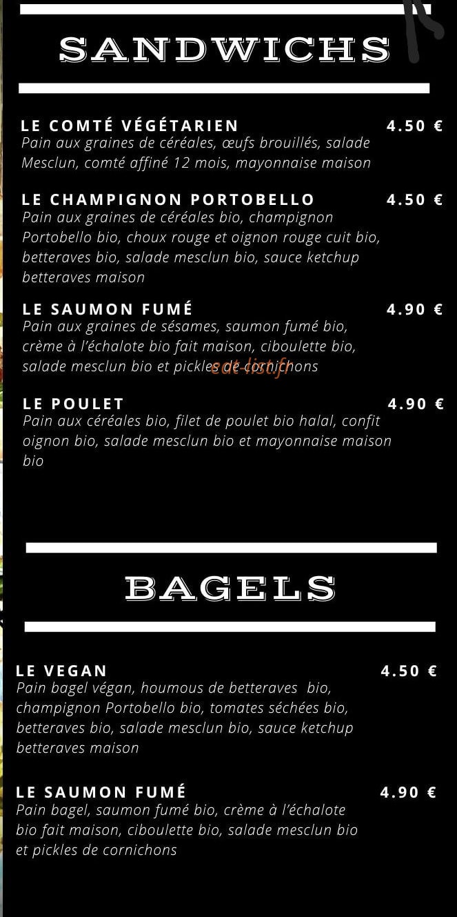 Bio'Appetit ! — carte page 2