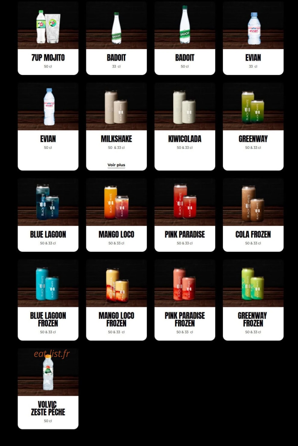 Black & White Burger — carte page 5