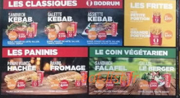 Bodrum Kebab Grill & Burger — carte page 1