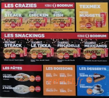 Bodrum Kebab Grill & Burger — carte page 4