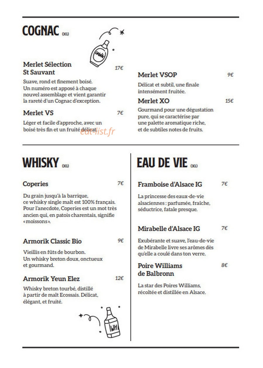 Brasserie Campion — carte page 16
