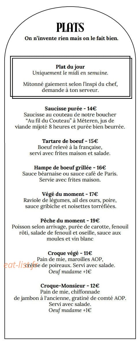 Brasserie Campion — carte page 2