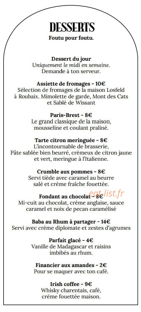 Brasserie Campion — carte page 3