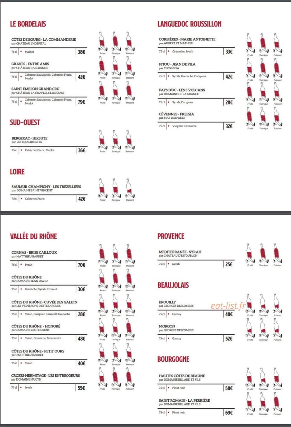 Brasserie Campion — carte page 12