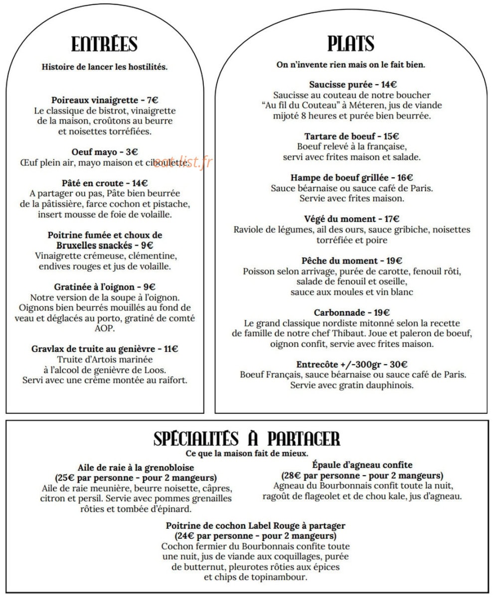 Brasserie Campion — carte page 6
