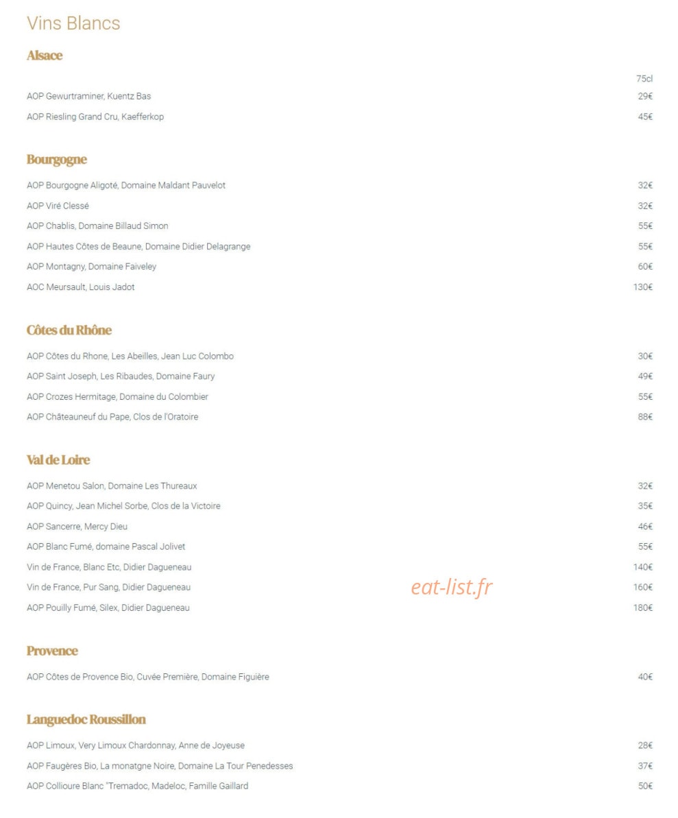 Brasserie Dufour — carte page 3