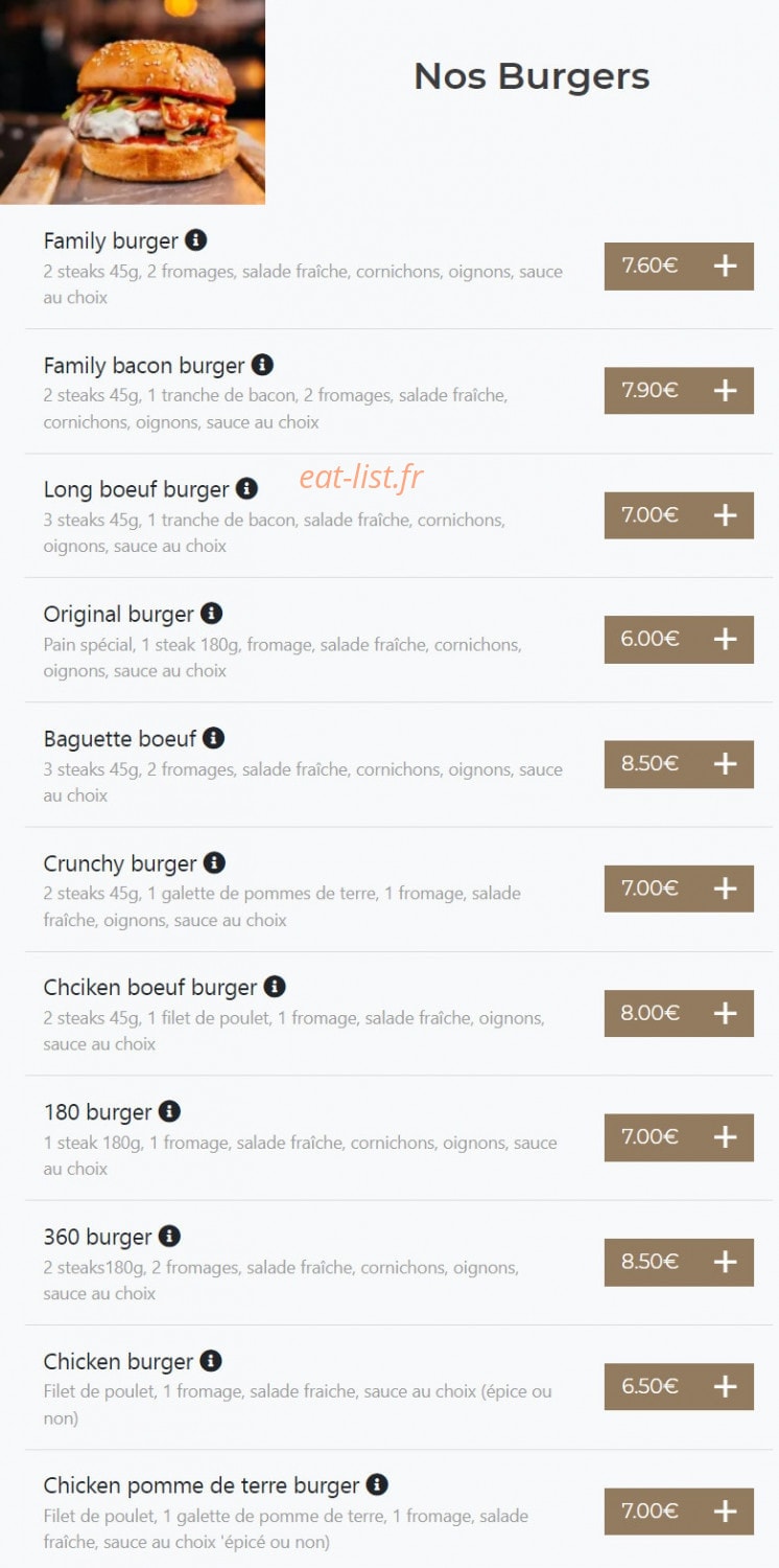 Burger Family — carte page 5