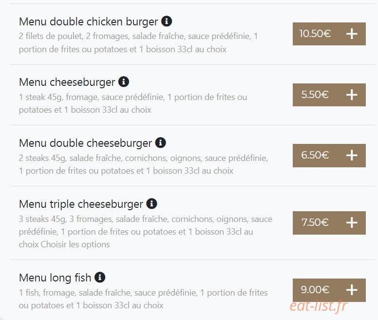 Burger Family — carte page 8