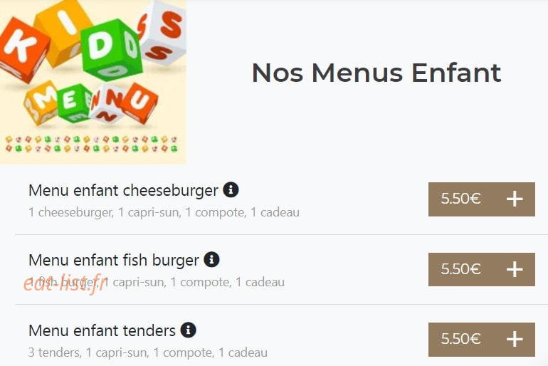 Burger Family — carte page 1
