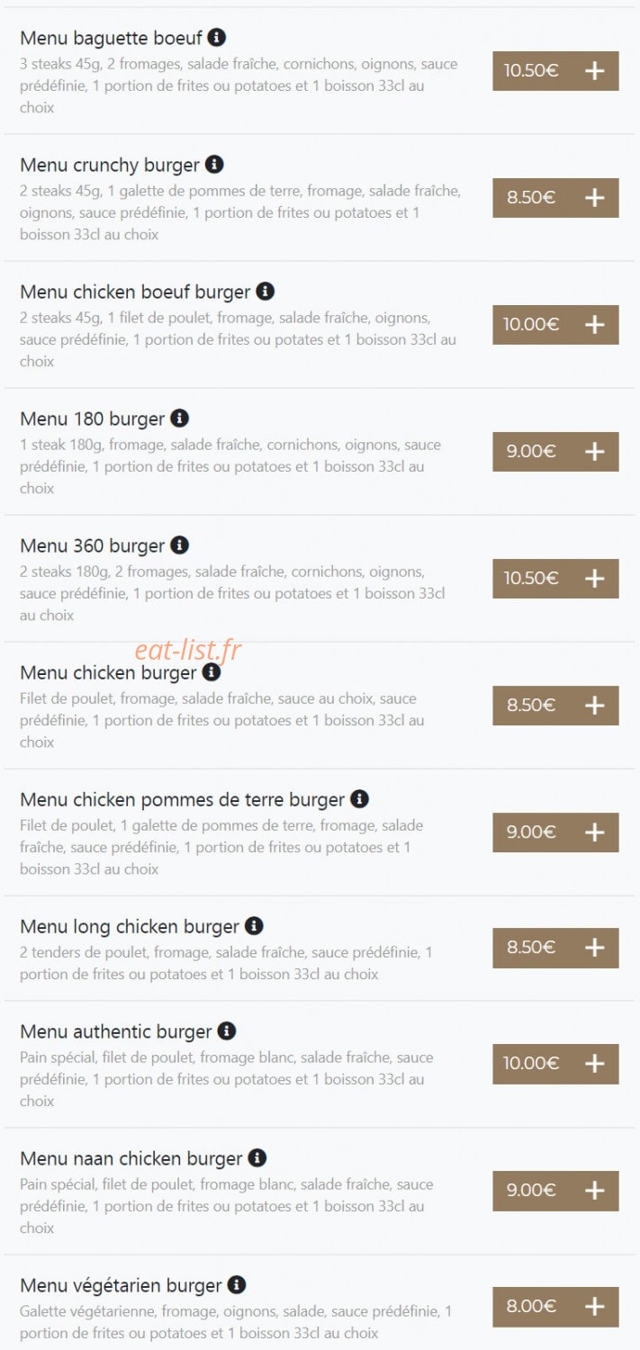 Burger Family — carte page 7